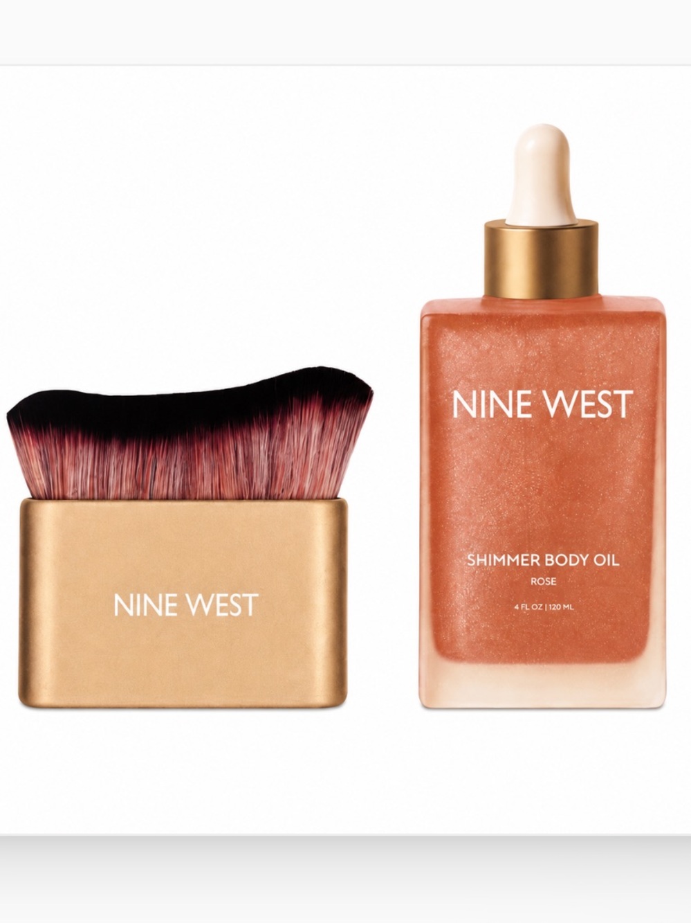 Nine West Runway Radiance Shimmer Body Oil & Brush Set - Picture 3 of 3